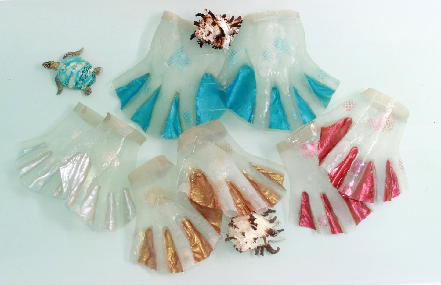 Gants palmées silicone