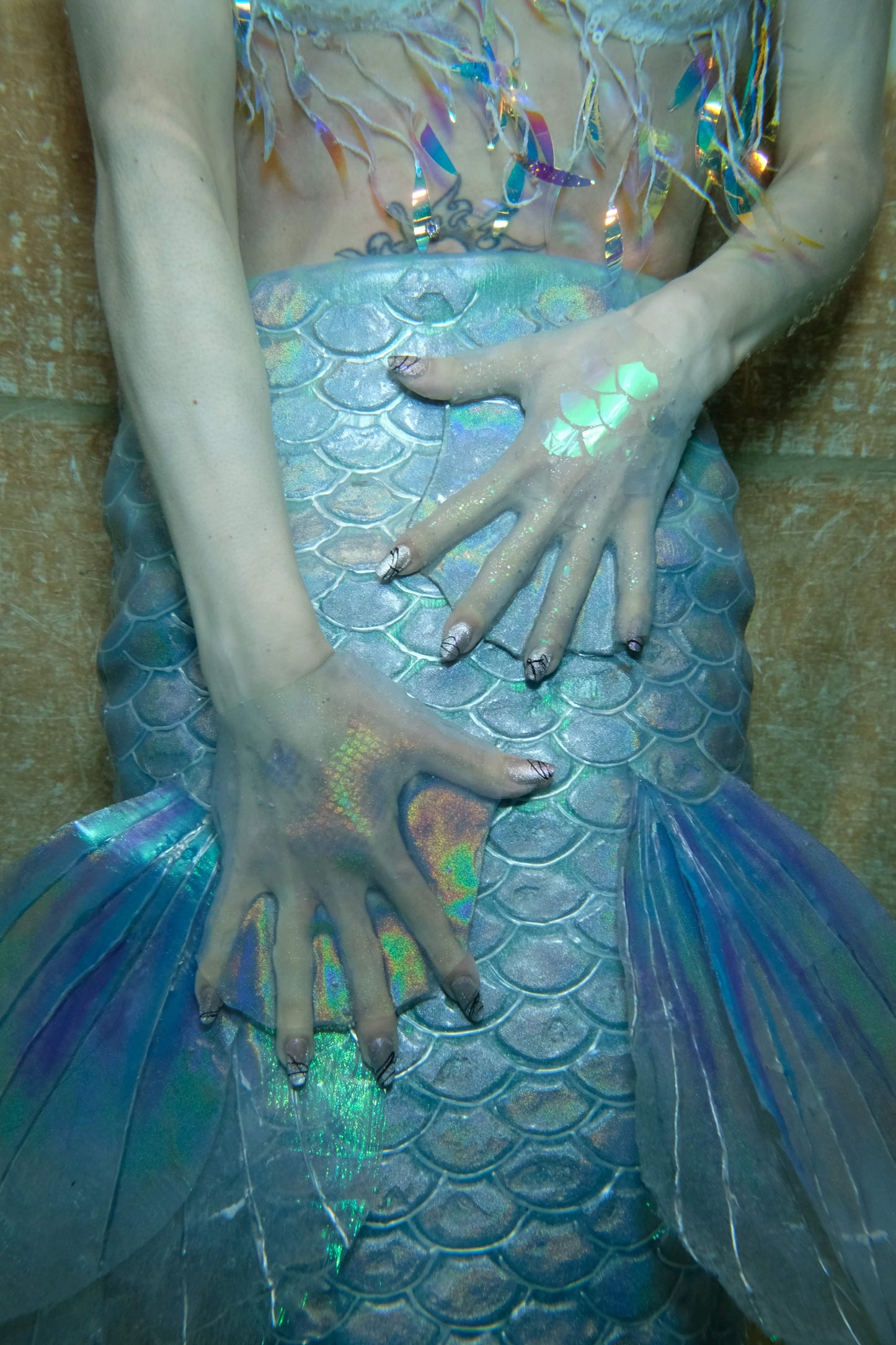 Gants palmées silicone